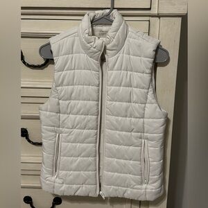 LOFT Women's Ivory Quilted Vest